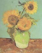Vincent Van Gogh Three Sunflowers in a Vase (nn04) Spain oil painting reproduction